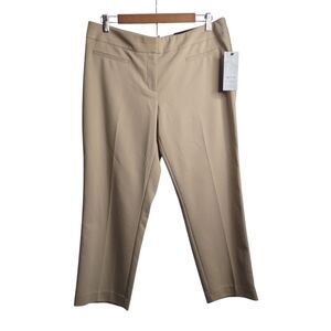 Apt. 9 Capri Pants Women's Beige Mid Rise Straight Leg Mid Calf Size 10 NWT